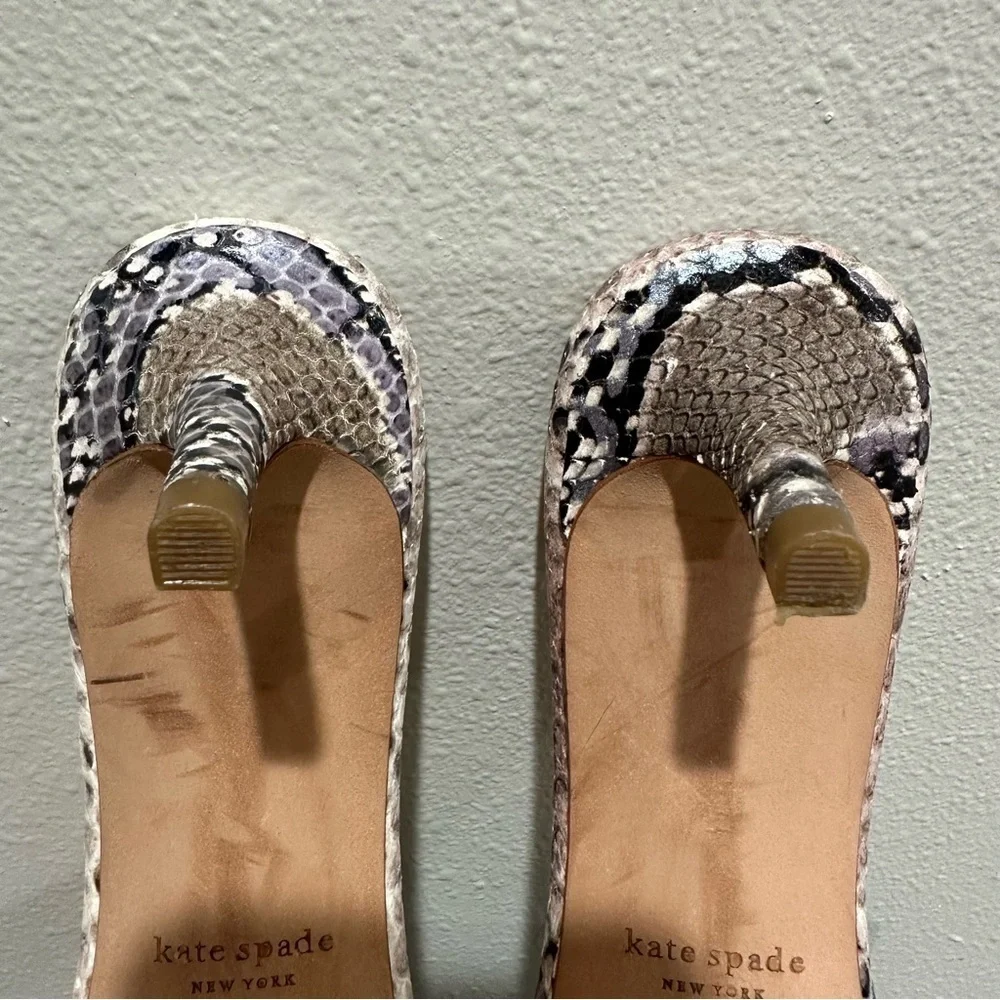 Kate Spade New York Savvi Snakeskin Embossed Leather Mules